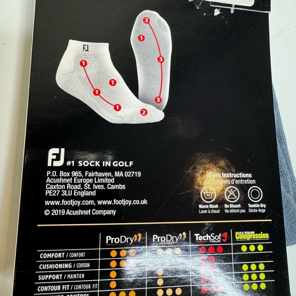 FootJoy Lightweight Crew Golf Socks shoe size 7-12